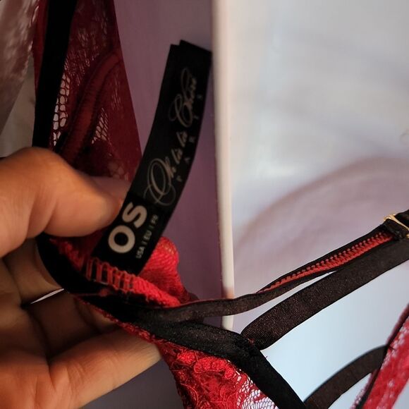 NEW Red Lace Halter Lingerie - Picture 4 of 4